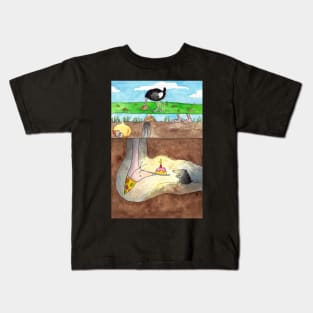 Ostrich and Mole Happy Birthday Kids T-Shirt